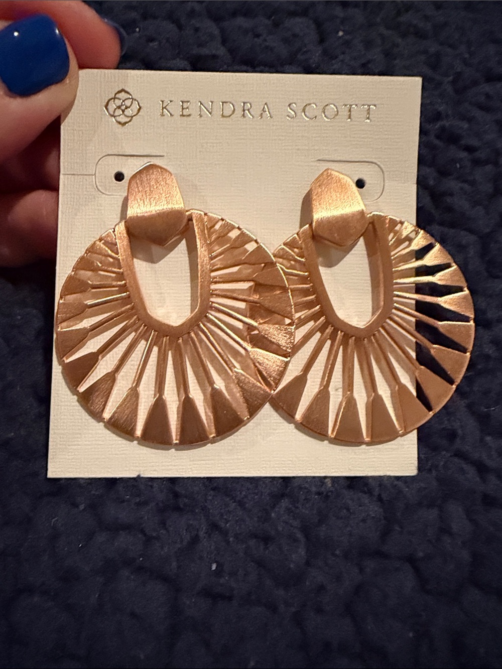 Kendra Scott Gold Didi Sunburst Earrings NWT
